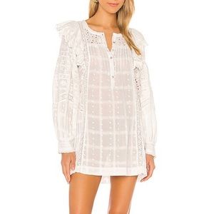 LoveShackFancy Baxter Dress, Sz. P, White, NWT